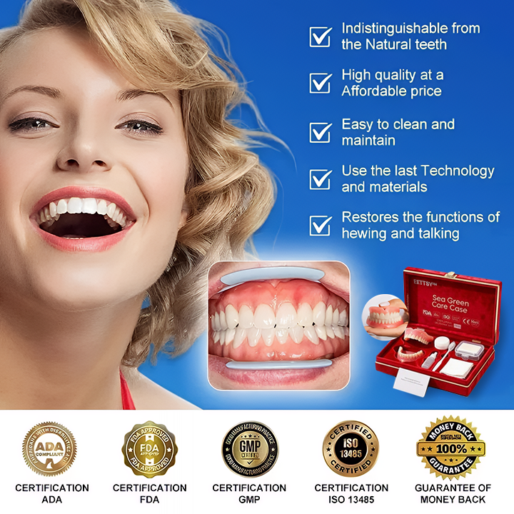 Ends Today: 70% OFF! ⏰70% OFF! EETTSY™ Medical Full Denture with Strong Suctiond Custom-Fit Full Functional Dentures🦷Obtain American Dental Association (ADA) Certification