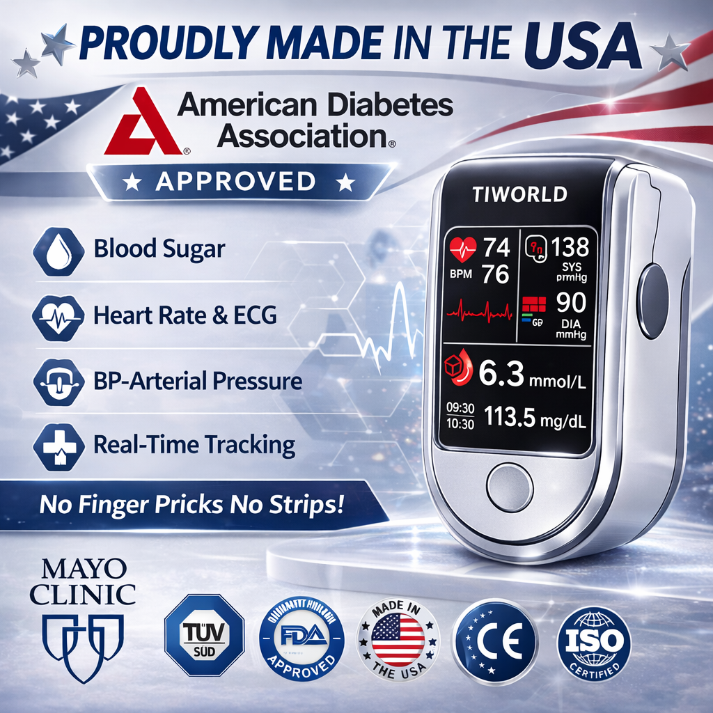 🔥Final 3 Hours : 2026 New Year Special🏆TIWORLD™ Non-Invasive Blood Glucose Meter 99.9% Accuracy （Mayo Clinic Recommended）